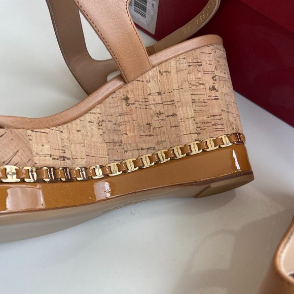 Salvatore Ferragamo Mollie Wedge Sandal Size 8.5B - Picture 7 of 7
